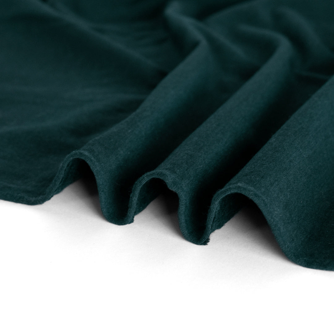 Bamboo & Cotton Stretch Fleece in Peacock | Blackbird Fabrics