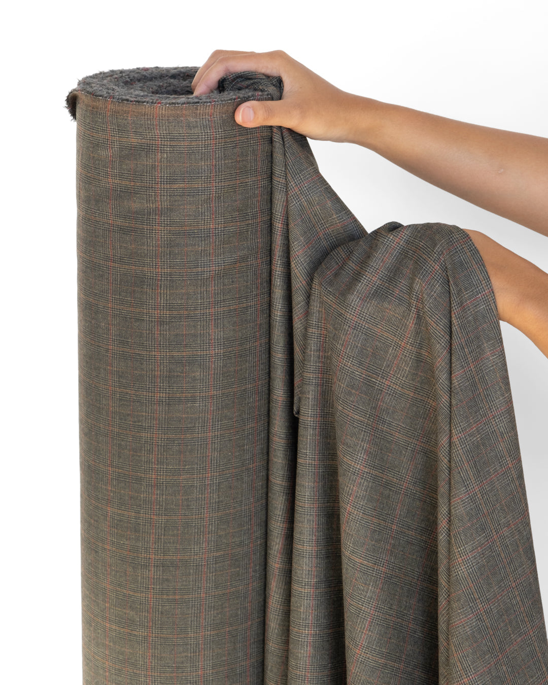 Deadstock Yarn Dyed Check Wool Blend Suiting - Marsh