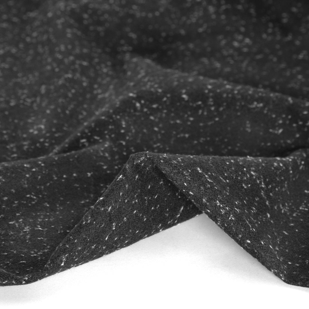 Speckled Cotton Blend Flannel - Charcoal/White